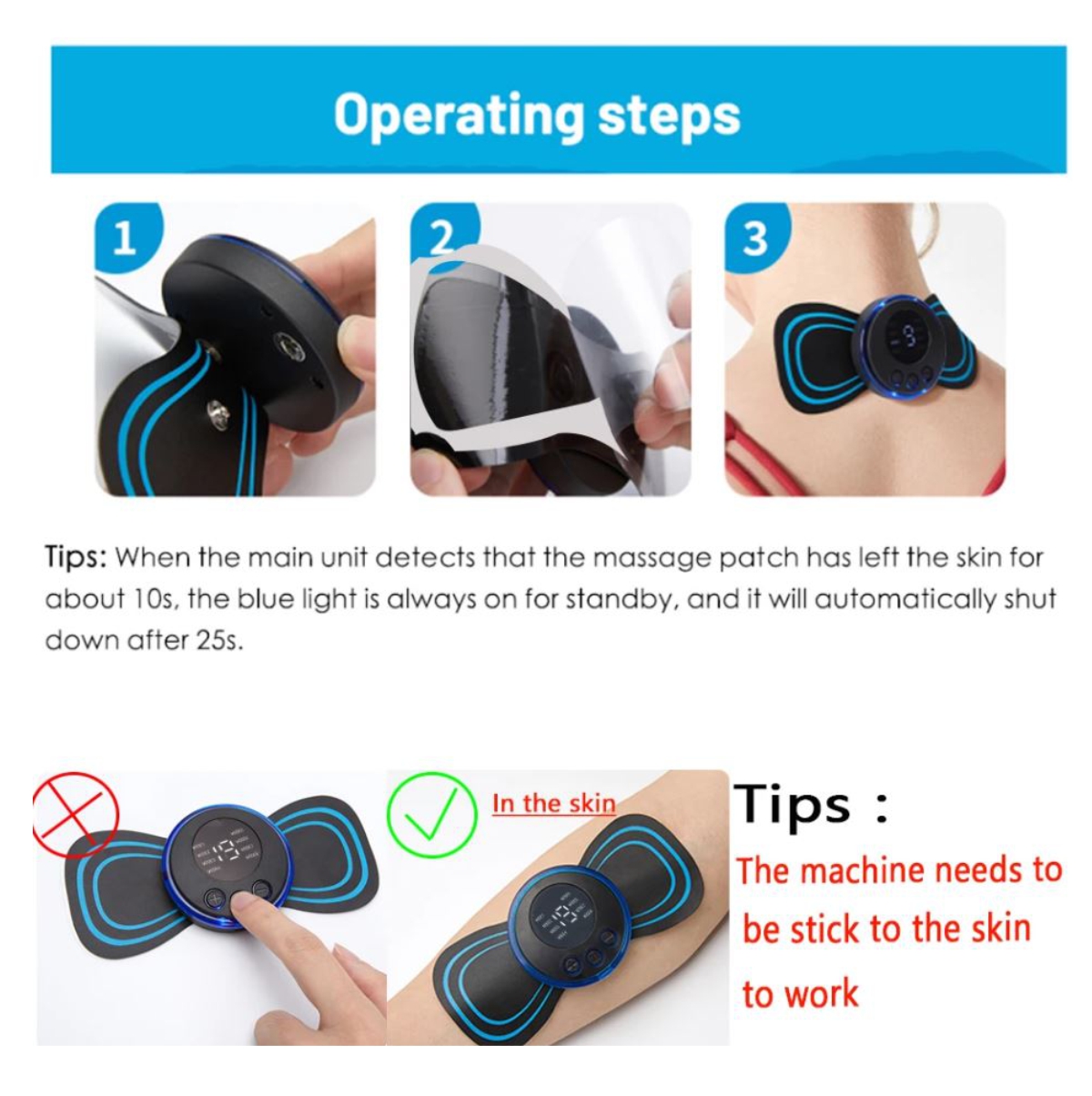 Miniatura 2 de Mini Masajeador mariposa Cuello portátil